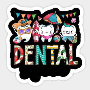 Happy Summer Dental Squad Dentist Summer Vacation Sticker